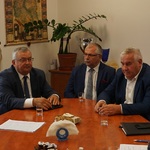 Od lewej: Andrzej Adamczyk, Waldemar Remfeld, Kazimierz Gwiazdowski